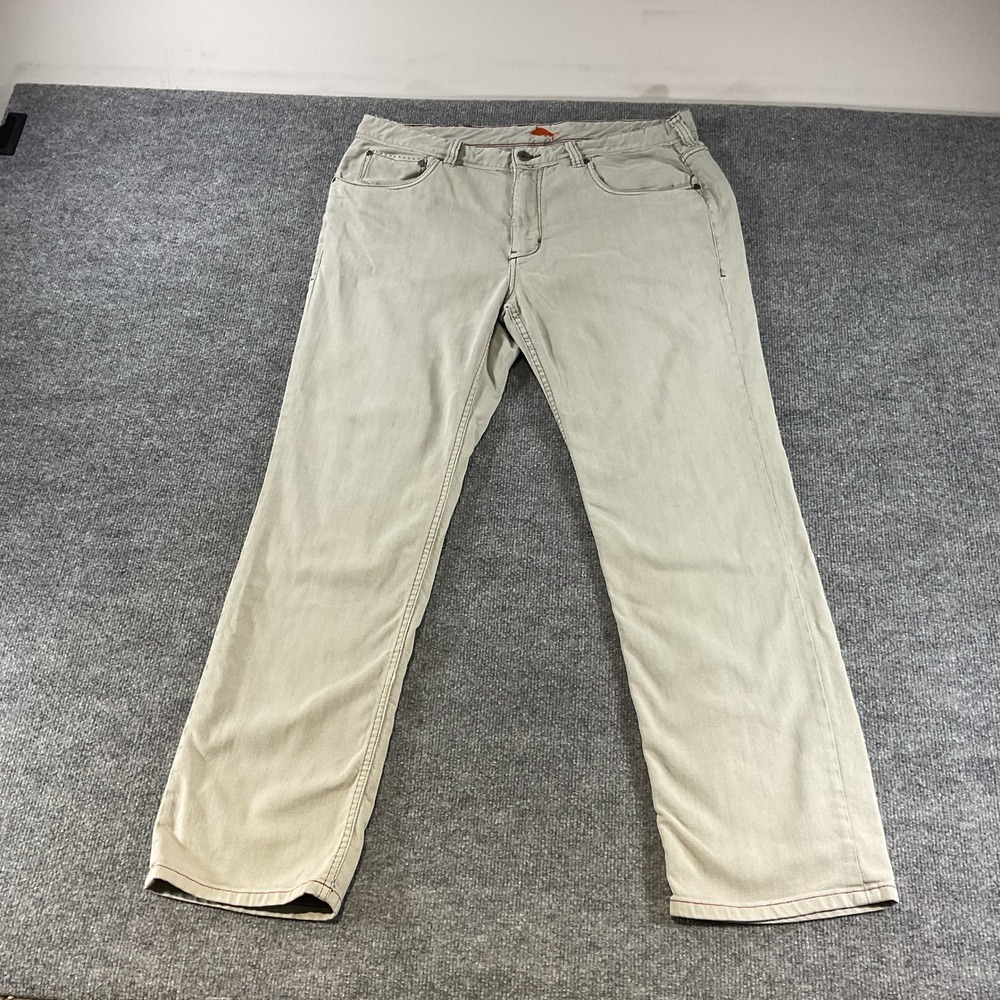 Tommy Bahama Monterey Authentic Straight Khaki Tan Jeans Mens 38x32
